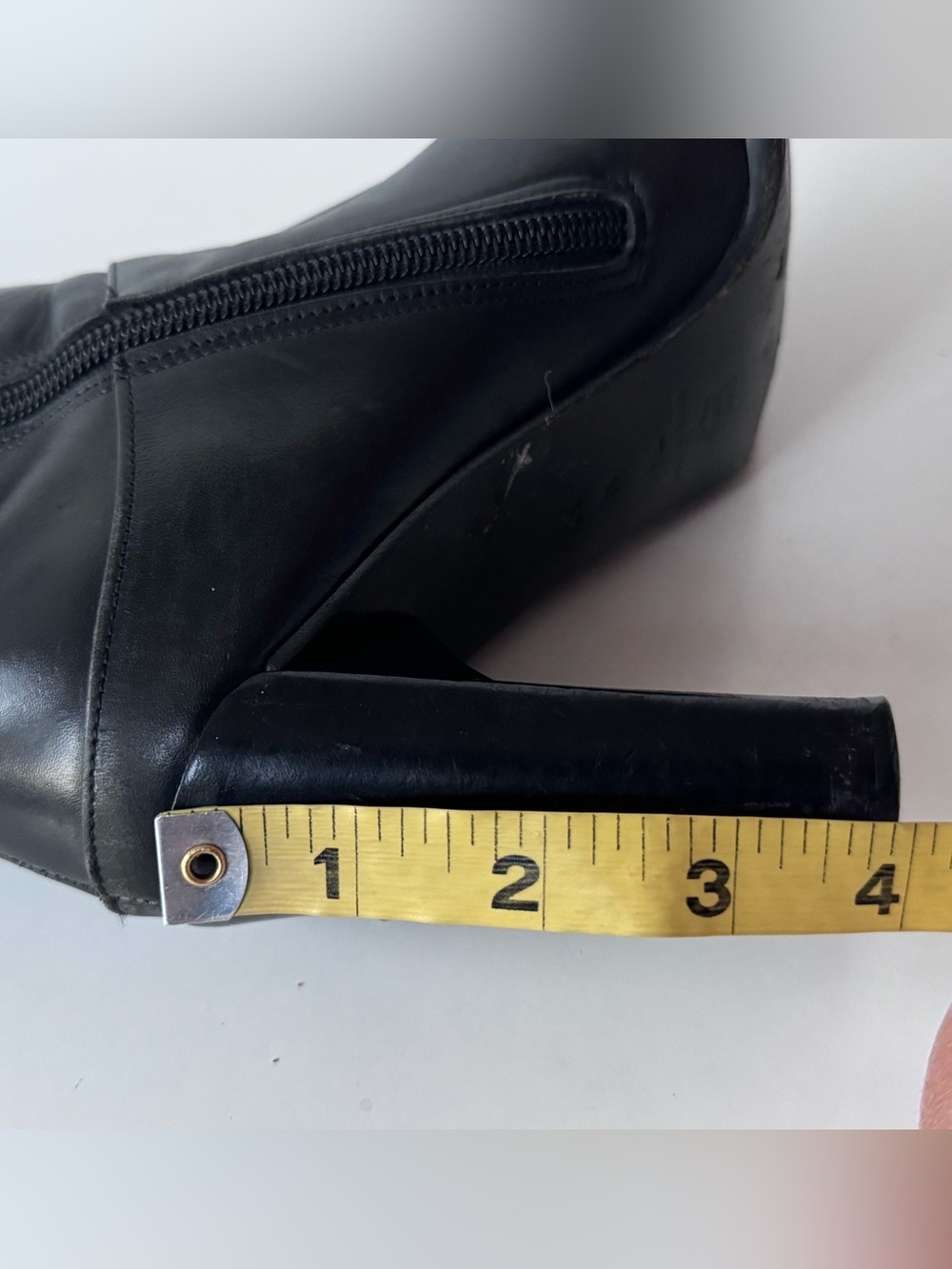 Via Spiga Black Leather Knee-High Heeled Boots - Picture 8 of 10